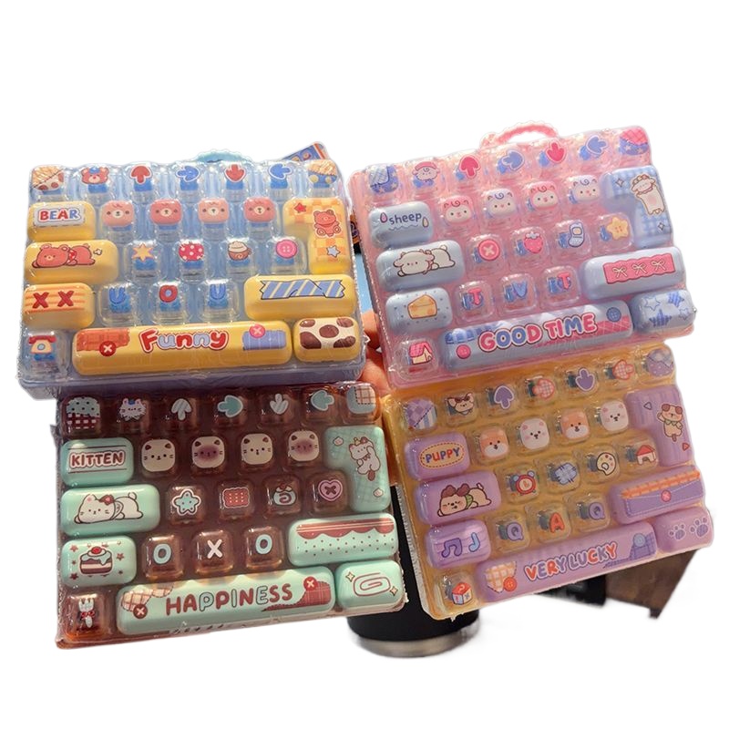 Gaming Keyboard Mechanical - New Online Celebrity cartoon Knock Decompression