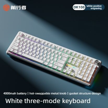 Keyboard Gaming Mac - EWEADN DK108 Wireless Mechanical Keyboard Tri-Mode