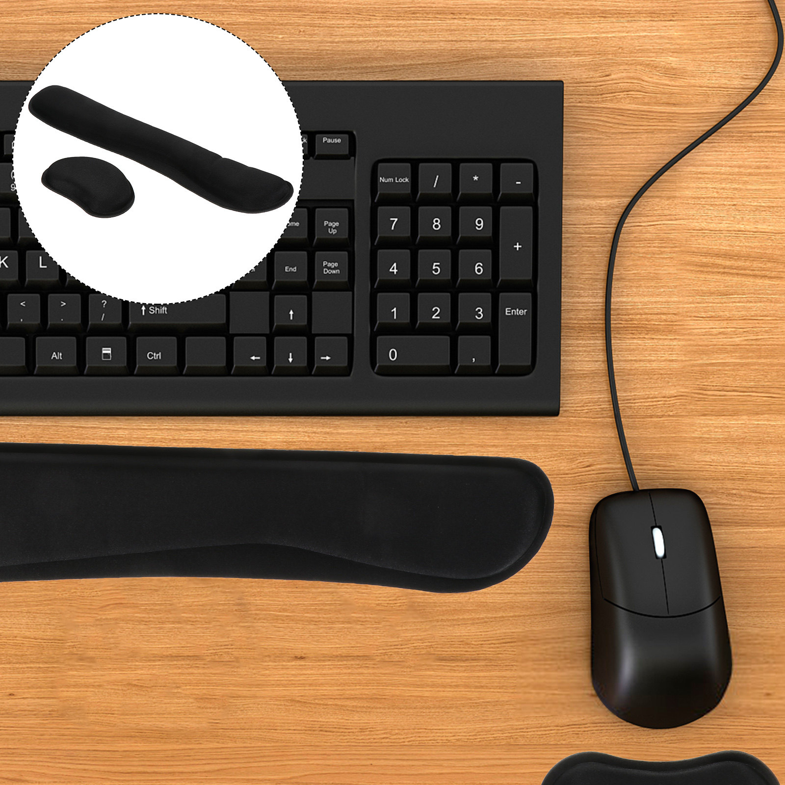 1Set Memory Foam Wrist Rest Se - Gaming Keyboard And Mouse Set 评论和价格