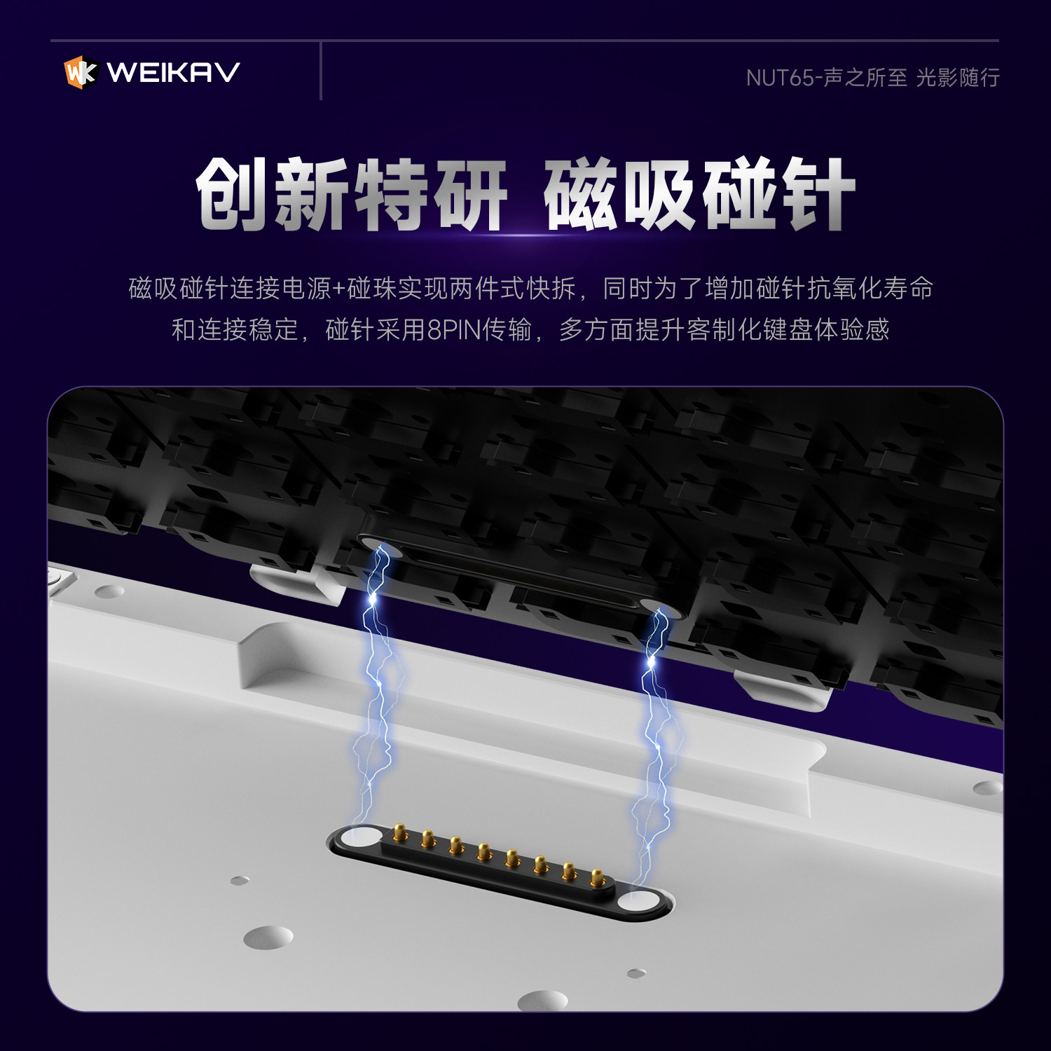 New Weikav Nut65 Aluminum Mech - Gaming Keyboard Wireless 评论和价格