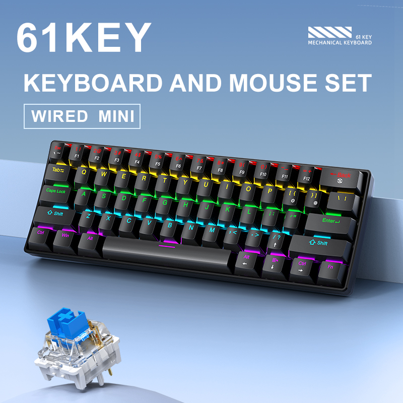 APAYADO K61 Mini Mechanical Ke - Gaming Keyboard Mouse And Headset Combo 评论和价格