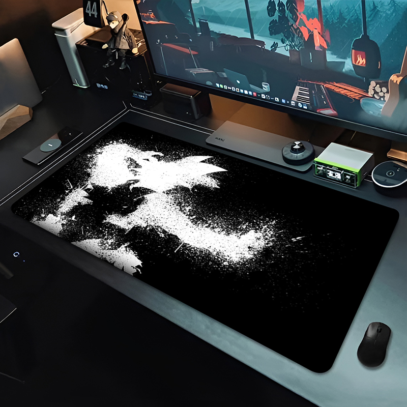DBZ Black Anime Mouse Pad Drag - Keyboard Gaming Black 评论和价格