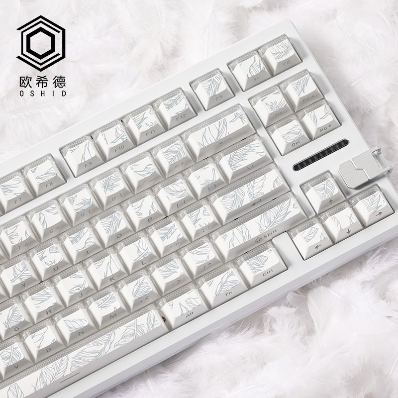 Feather Pattern 97 Keycaps Che - Gaming Keyboard Tkl 评论和价格