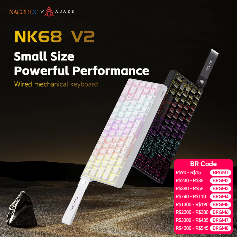 AJAZZ NK68V2 Single-Mode Wired - Keyboard Gaming Transparent 评论和价格