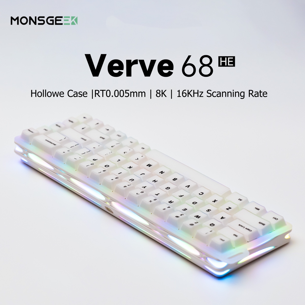 AKKO X MonsGeek Verve 68 HE Ke - Keyboard Gaming Transparent 评论和价格