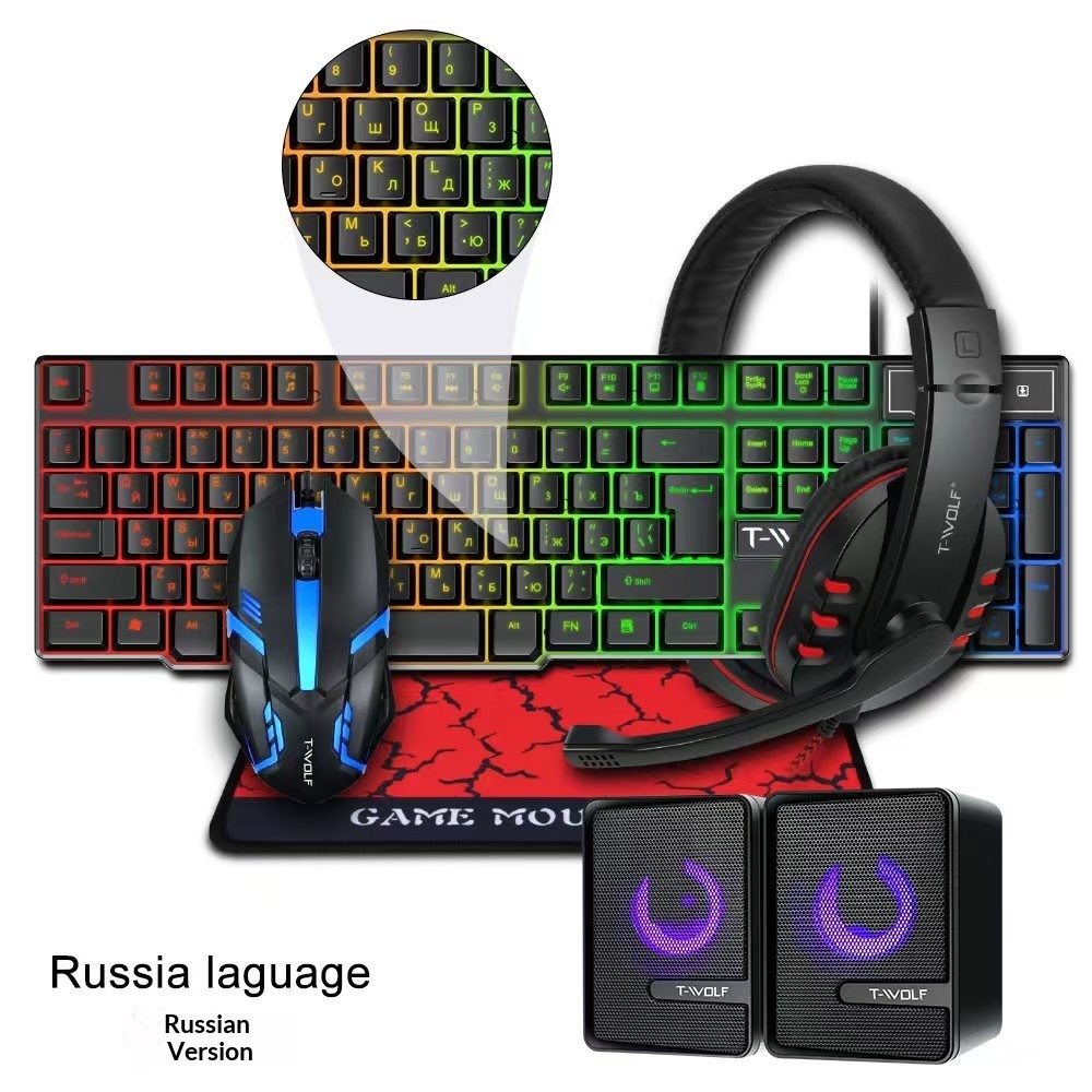 Spanish Russian Keyboard Layou - Gaming Keyboard Mouse And Headset Combo 评论和价格
