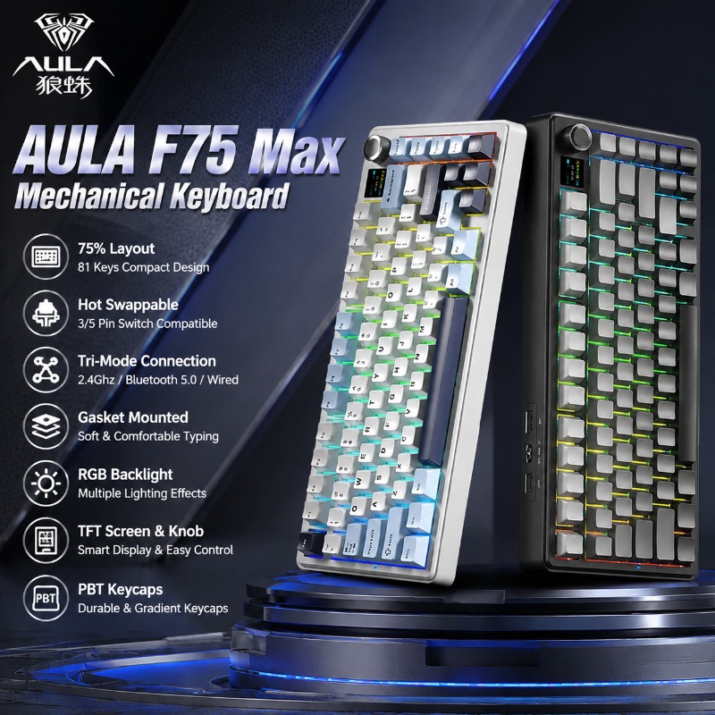 AULA F75 Max Mechanical Keyboa - Gaming Keyboard Wireless 评论和价格