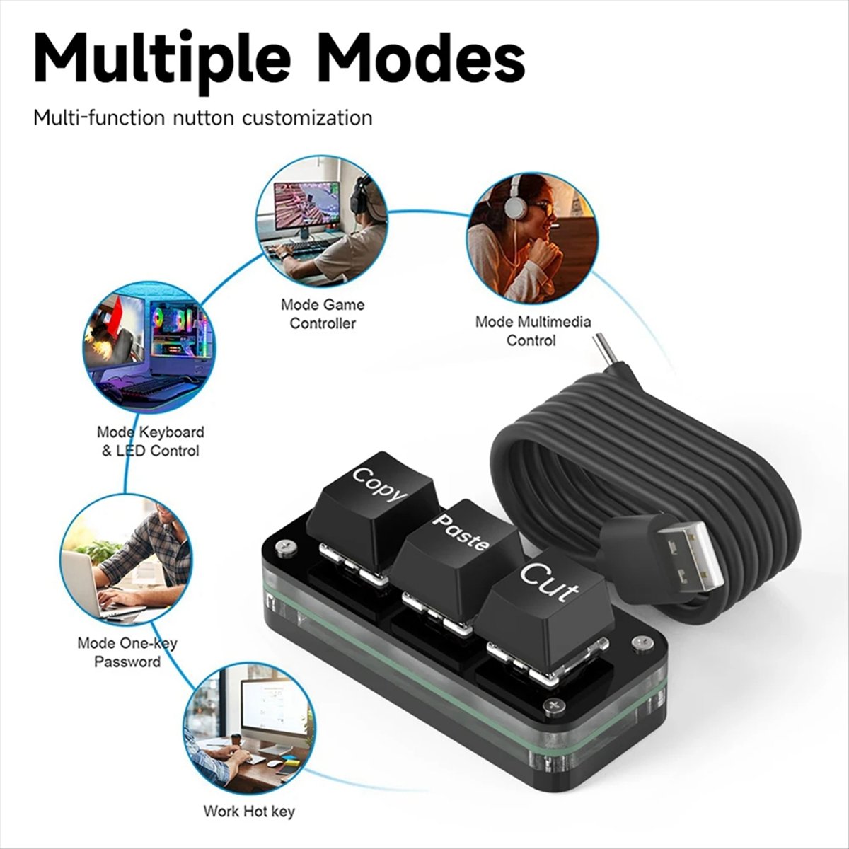 doyou 3 Keys Macro Programming - Gaming Keyboard Mini 评论和价格