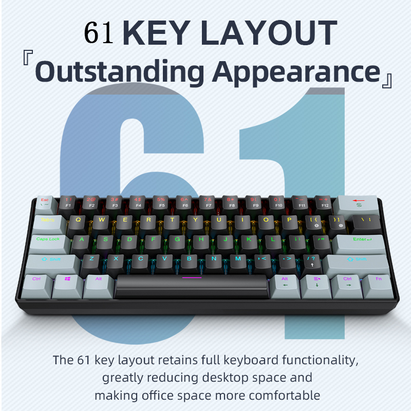 K61 Wired Mechanical Gaming Ke - Gaming Keyboard And Mouse Set 评论和价格