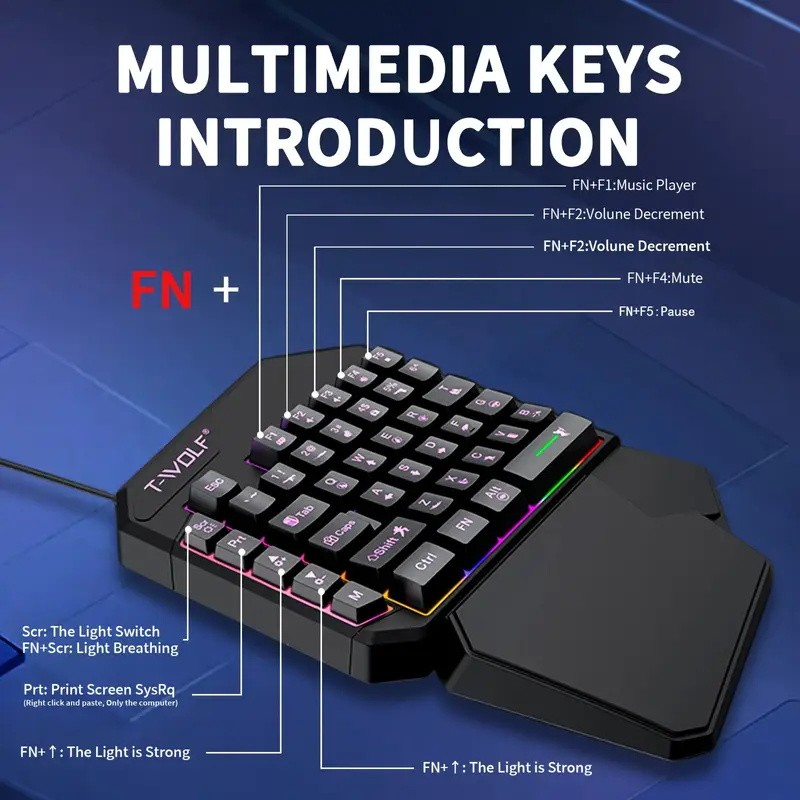 FocusOnPC TF900 2-in-1 Mobile  - Gaming Keyboard And Mouse Set 评论和价格