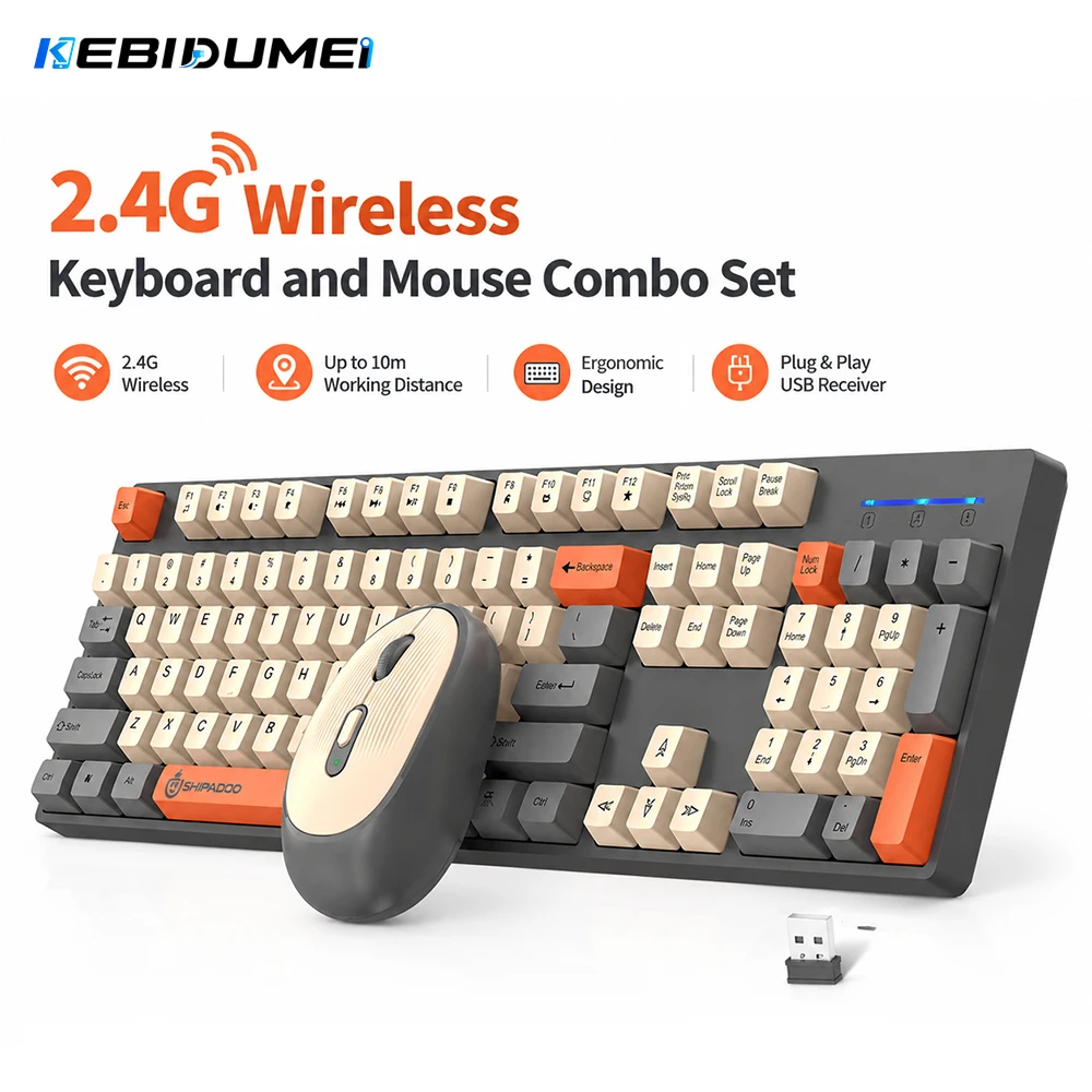 KEBIDUMEI 2.4G Wireless Keyboa - Gaming Keyboard Mouse And Headset Combo 评论和价格