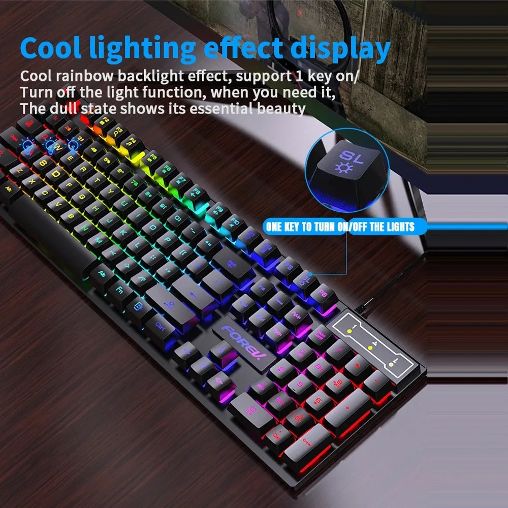 104 Key Backlit Mechanical Key - Gaming Keyboard Mouse And Headset Combo 评论和价格