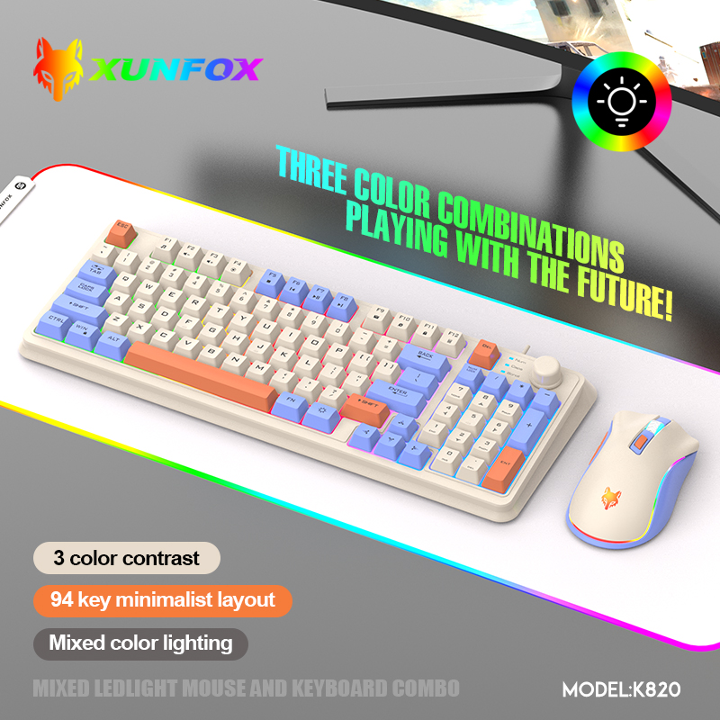 K820 USB Wired Game Keyboard M - Gaming Keyboard Mouse And Headset Combo 评论和价格
