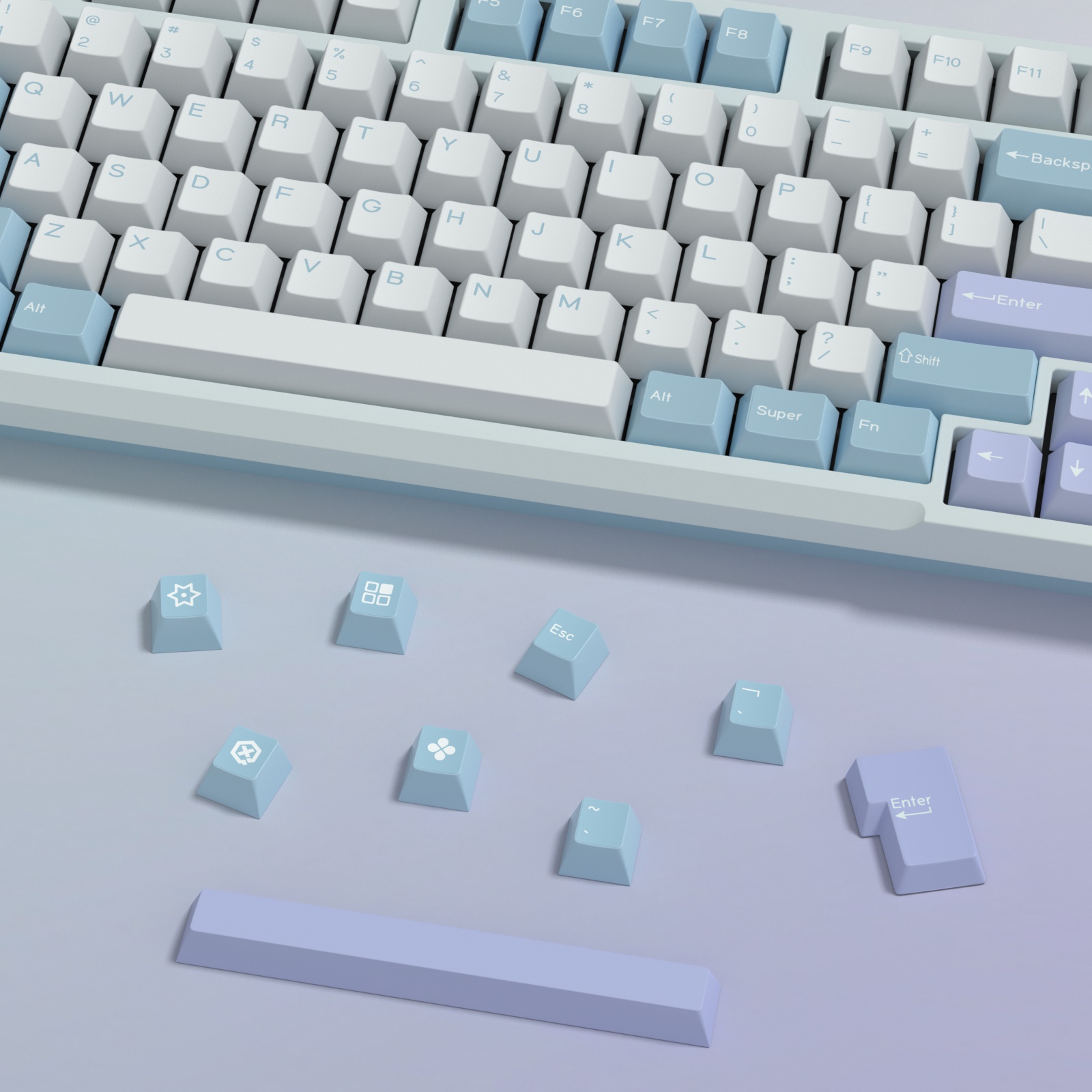 KBDiy GMK Illusion Keycap Cher - Gaming Keyboard Number Pad 评论和价格