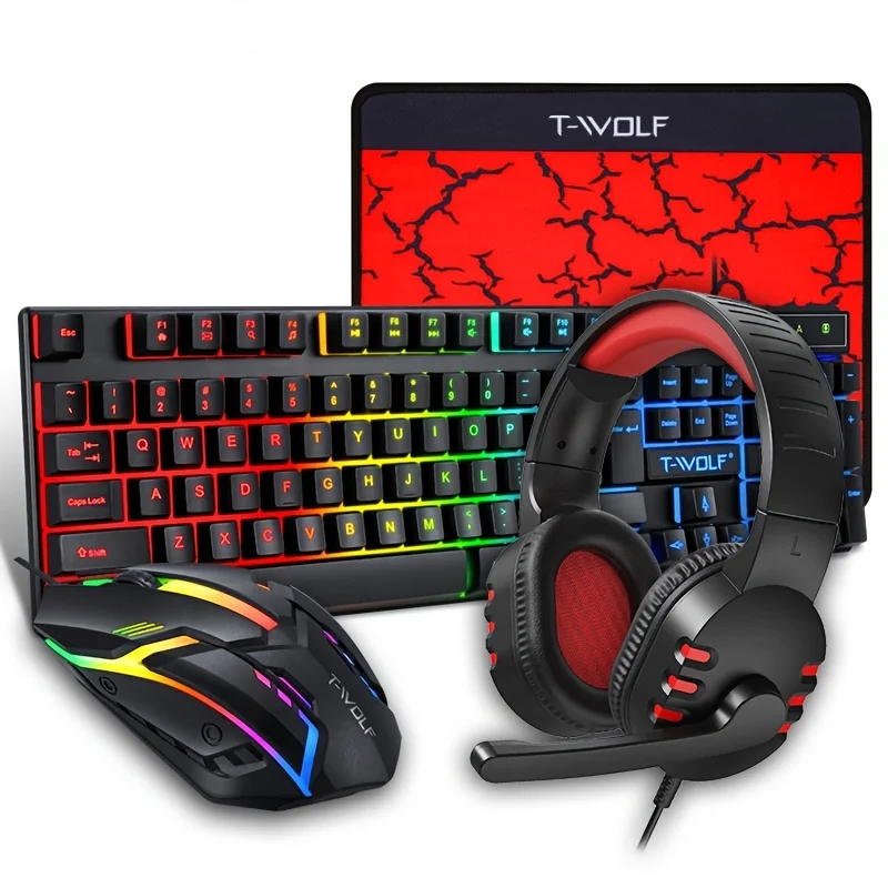 2026 4-In-1 Wired Gaming Keybo - Gaming Keyboard Mouse And Headset Combo 评论和价格