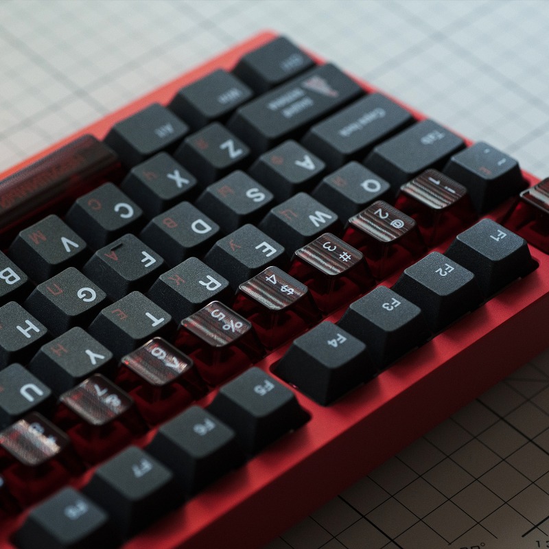 Soviet Black Theme Keycaps Set - Keyboard Gaming Black 评论和价格