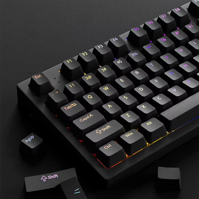 130+ Keys Black Custom Double  - Keyboard Gaming Black 评论和价格